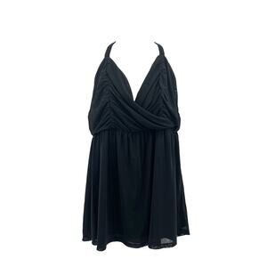 Torrid Mesh Babydoll Tank NWT Womens 1X Black Strappy Lined Lightweight